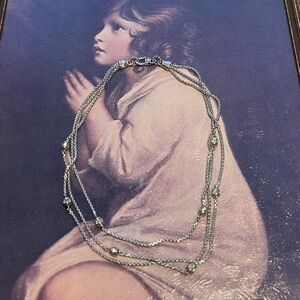 Judith Ripka 925 diamond embroidered Silver Necklace